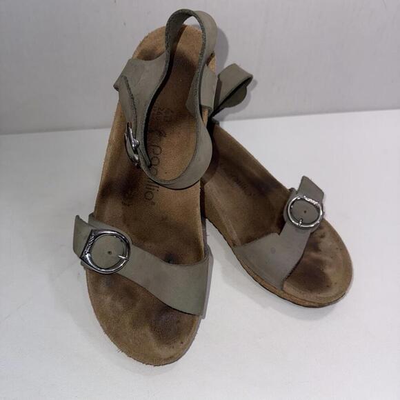 Birkenstock Papillo Gorpcore Wedge Sandal Sandcastle Nubuck Leather 40 - Picture 2 of 15